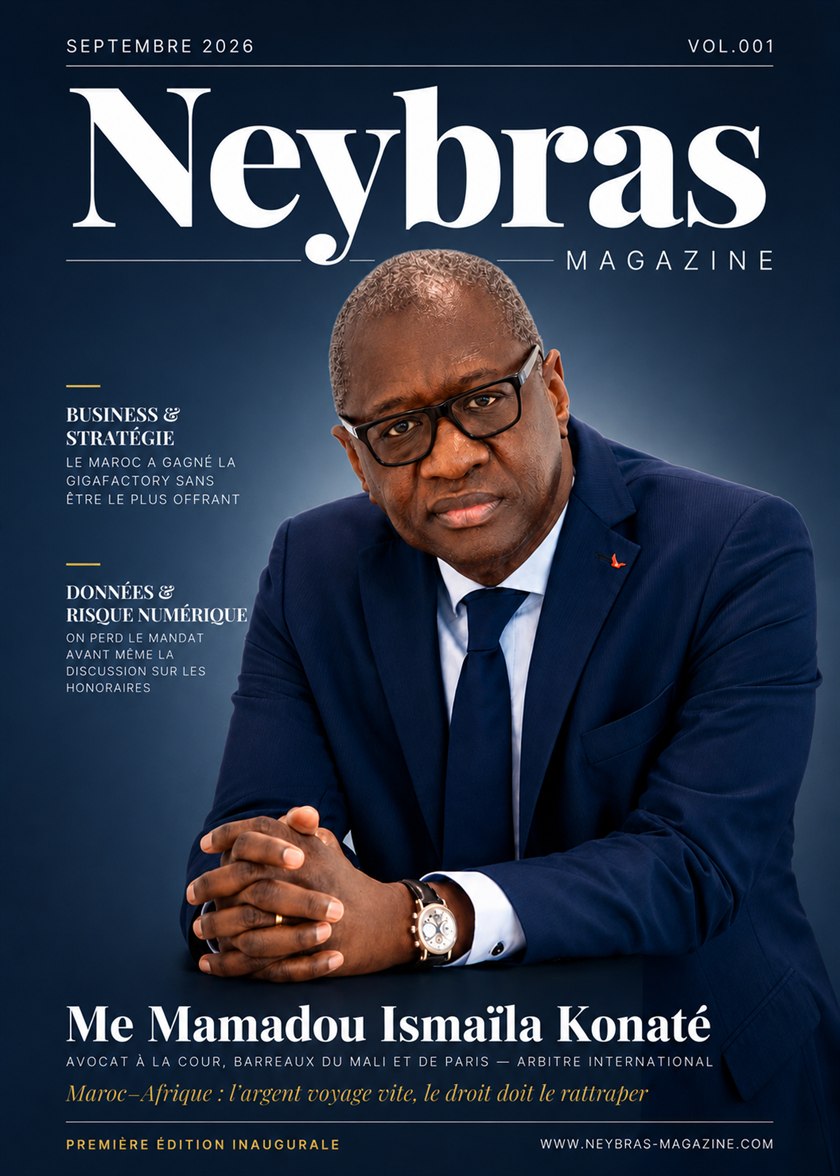 Couverture du numéro de septembre 2026 : Me Mamadou Ismaïla Konaté